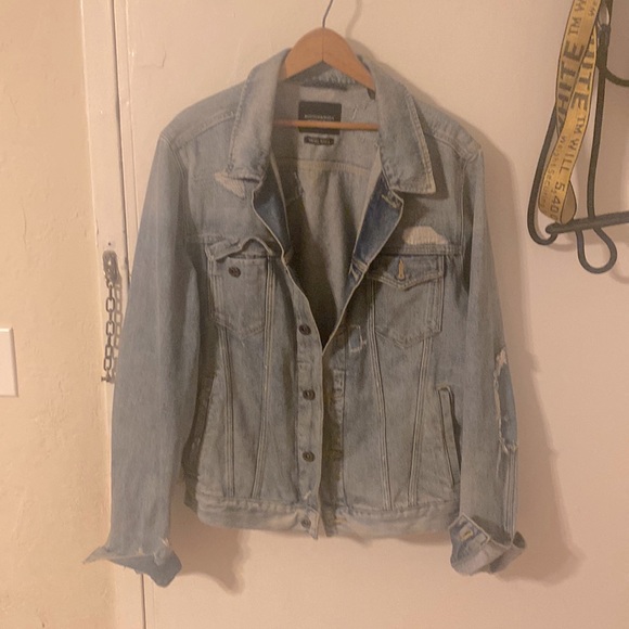 Scotch & Soda Men’s Light Denim Distressed Jacket.